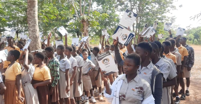 Thinkaid Foundation Donates Exercise Books to Schools in deprived Communities.