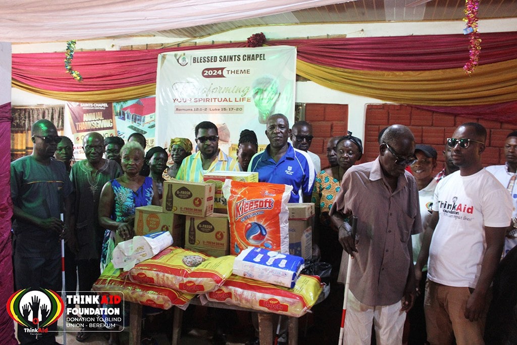 KOFI ADANE MAKES DONATIONS TO BLIND UNION-BEREKUM AS PART OF HIS BIRTHDAY